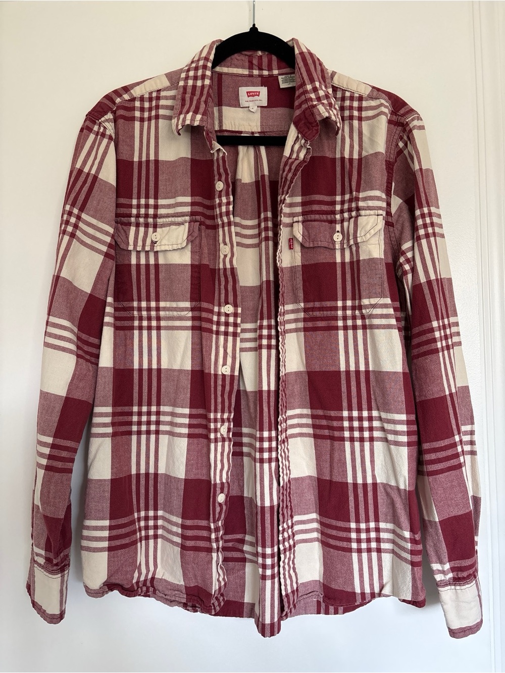 Levi's Red Tab Classic Plaid Flannel Button-Down Worker Shirt